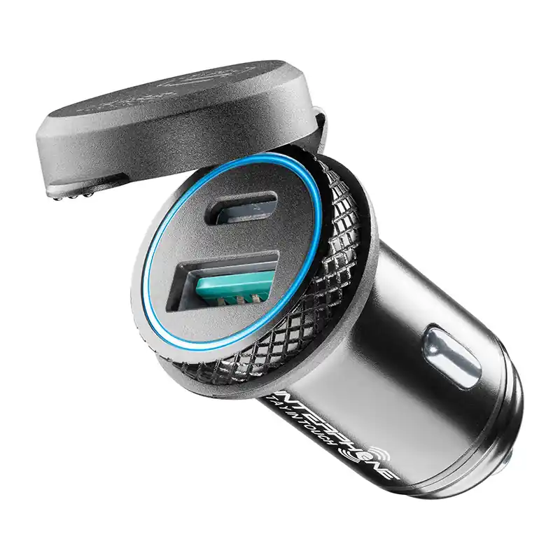 Adattatore Accendisigari Interphone 2USB nero- Occasione Imperdibile
