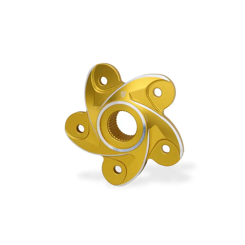Ultime Pezzi Flangia Portacorona Cnc Racing Ducati 5 Fori oro-