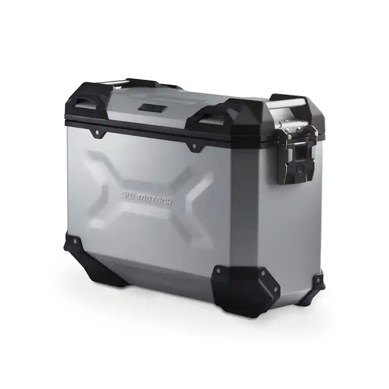 Spedizione Espresso Valigia Laterale Destra Sw Motech Trax ADV M argento-