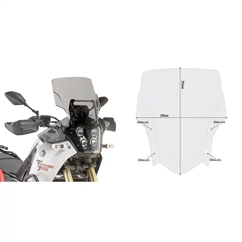 Cupolino Givi D2145S fume Yamaha Tenere 700- Consegna Rapida