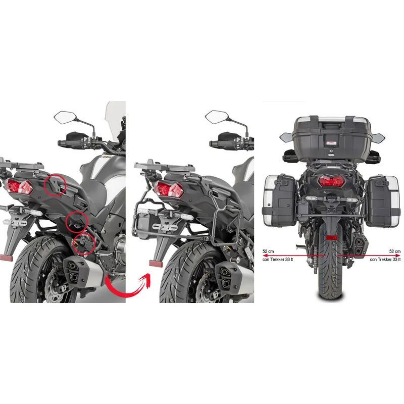 Solo Oggi Portavaligie Laterale Givi Kawasaki Versys 1000-