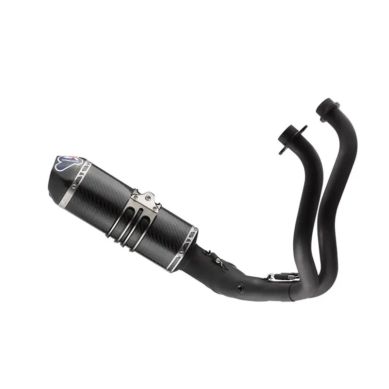 Novità Termignoni Kit Scarico Completo In Carbonio Yamaha Xsr 700/MT-07 Nero-