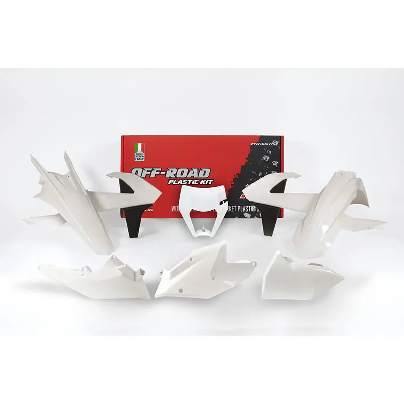 Ultime Pezzi Racetech Kit Plastiche Replica Ktm 2018 6 Pz Bianco-