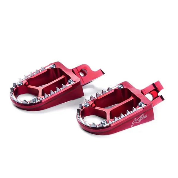 Spedito Oggi Pedane poggiapiedi Kite SUZUKI RMZ 450 08-09 Rosso-