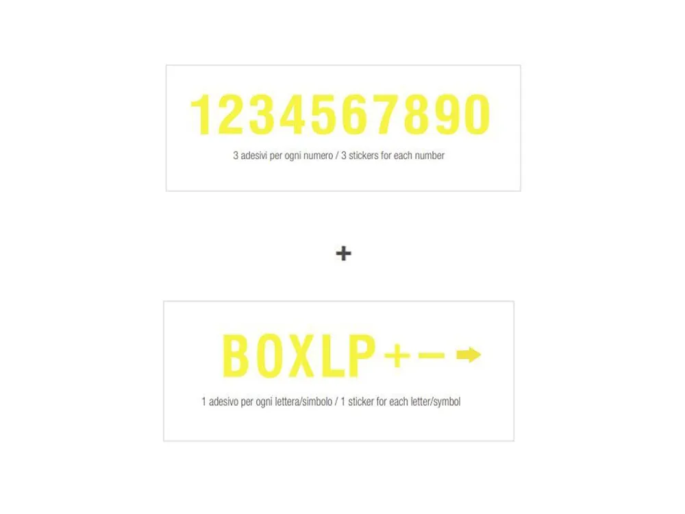 Must-Have KIT 38 ADESIVI NUMERI E LETTERE PITBOARD LIGHTECH-