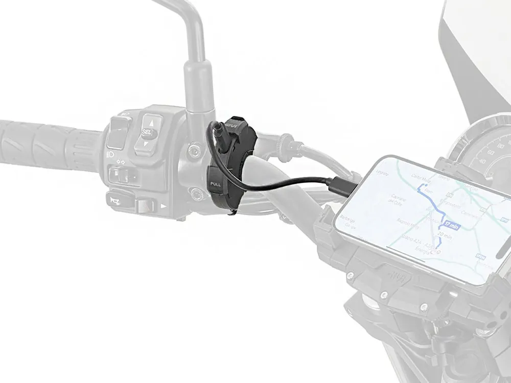 PRESA ELETTRICA USB / USB-C DA MANUBRIO GIVI- Pagamento Sicuro