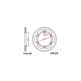 Direttamente Dal Produttore JTR210 Rear Sprocket - 520 Pitch 49 Teeth