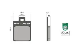 Pastiglie freno Malossi Brake Pads omologate - 6215006BB Offerta Del Giorno
