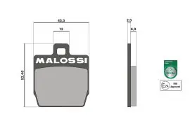 Pastiglie Freno Malossi BRAKE PADS OMOLOGATE - 6215058BB Esclusivo