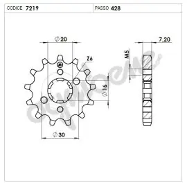 Pignone OgniBene Passo 428 Z 12 Denti - 36.7219.012 Offerta