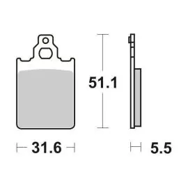 Scelto Dai Clienti 6561170 - PASTIGLIE FRENO SBS 117 HF (ORGANICA)