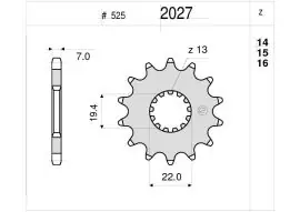 Ordina Subito Pignone OgniBene Passo 525 Z 14 Denti - 36.2027.014