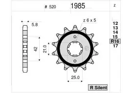 Pignone OgniBene Passo 520 Z 15 Denti - 36.1985.015 A Buon Prezzo