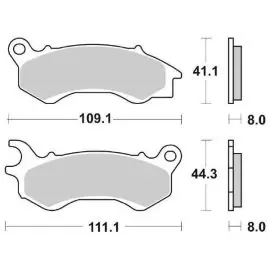 Prezzo Conveniente 6562050 - PASTIGLIE FRENO SBS 205 HF (ORGANICA)