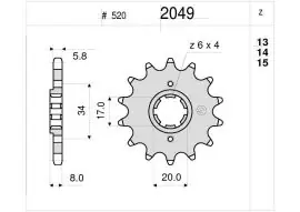 PIGNONE PROF. HONDA 350 - 362049014 Direttamente Dal Produttore