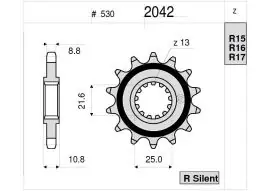 Esclusivo Pignone OgniBene Passo 530 Z 16 Denti - 36.2042.016