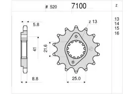 Novità Pignone OgniBene Passo 520 Z 15 Denti - 36.7100.015