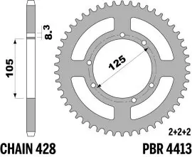 Ultimissimo Modello Corona in Ferro 4413 Z50 denti - 4413FZ50
