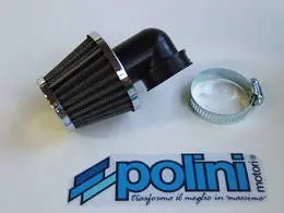 Spedito Oggi Air Box -Filtro aria per Carburatore IN METALLO INCLINATO 90' D.38 GRANDE - Polini 2030067