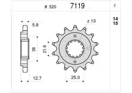 Pignone OgniBene Passo 520 Z 15 Denti - 36.7119.015 Compra Online