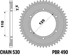 Corona in Acciaio 490 Z44 denti - 490Z44 Vendita Finale
