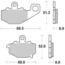 6566870 - PASTIGLIE FRENO SBS 687 HF (ORGANICA) Offerta Speciale