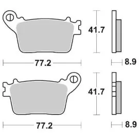 6568340 - PASTIGLIE FRENO SBS 834 HF (ORGANICA) Spedizione Espresso
