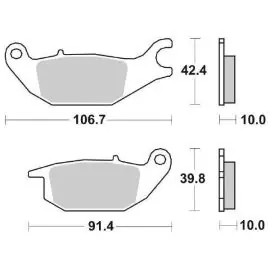 Ultime Pezzi 6567840 - PASTIGLIE FRENO SBS 784 HF (ORGANICA)