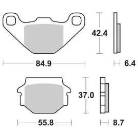 6565410 - PASTIGLIE FRENO SBS 541 HF (ORGANICA) Super Prezzo