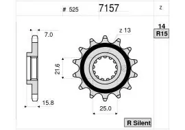 Pignone OgniBene Passo 525 Z 15 Denti - 36.7157.015 Offerta Lampo