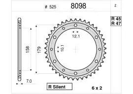 Compra Adesso Corona Trasmissione in Acciaio OgniBene Passo 525 Z 45 Denti - 36.8098.045