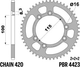 Ultima Occasione Corona in Ergal 4423 Z56 denti - 4423Z56