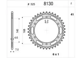 Prezzo Ridotto Corona Trasmissione in Acciaio OgniBene Passo 525 Z 42 Denti - 36.8130.042