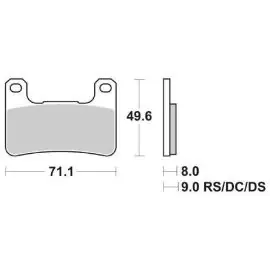 6568069 - PASTIGLIE FRENO ANTERIORE RACING SBS 806 DC (DUAL CARBON) Offerta