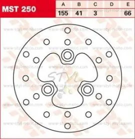 DISCO FRENO ANTERIORE TRW LUCAS MST250 DIAMETRO 155 MM - TRW MST250 Scelto Dai Clienti
