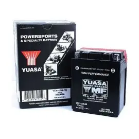 Saldi BATTERIA YUASA YTX14AH-BS 12V-12AH (SIGILLATA CON ACIDO A CORREDO)