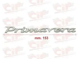 Subito Disponibile TARGHETTA LATERALE "PRIMAVERA" RESINATA ADESIVA CROMATA (lunghezza mm.153)  VESPA - CIF - 10462