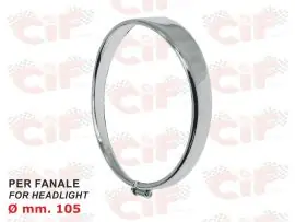 Compra Online GHIERA FANALE IN FERRO CROMATA PER FANALE ANTERIORE Ø mm.105 - CIF - 7340-C