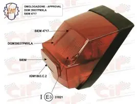 Saldi FANALE POSTERIORE ORIGINALE SIEM COMPLETO DI GUARNIZIONE VESPA P125X/P150X/P200E/PX 125/150/200E - CIF - 1786-OR