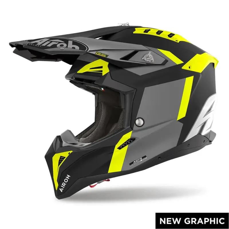 AIROH Casco Cross AVIATOR 3 GLORY OFF ROAD in carbonio Super Prezzo