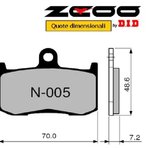 Pastiglie Freno ZCOO 45N00500 mescola EX (modulabile) per KAWASAKI 1 coppia per 1 disco Ultime Pezzi