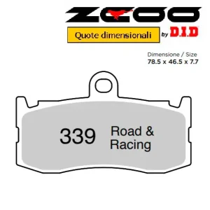 Pastiglie Freno ZCOO 45N00800 mescola EX (modulabile) per TRIUMPH 1 coppia per 1 disco Spedito Oggi