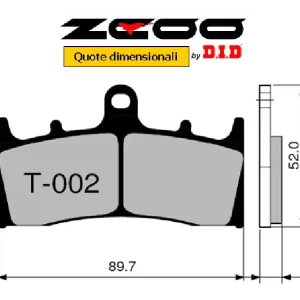 Pastiglie Freno ZCOO 45T00200 mescola EX (modulabile) per KAWASAKI 1 coppia per 1 disco Promozione