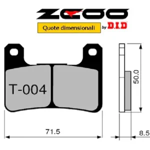 Pastiglie Freno ZCOO 45T00400 mescola EX (modulabile) per KAWASAKI 1 coppia per 1 disco Promozione Esclusiva