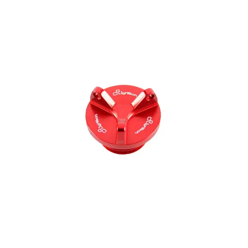 Compra Adesso Lightech Tappo Carico Olio ergal per Ducati Honda Kavasaki Triumph Yamaha, colore Rosso