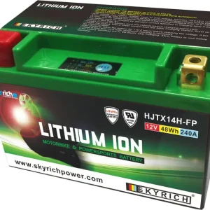 Must-Have Skyrich Batteria al Litio HJTX14H-FP per Aprilia Caponord 1200, BMW F 700/800 GS, R 1200 GS