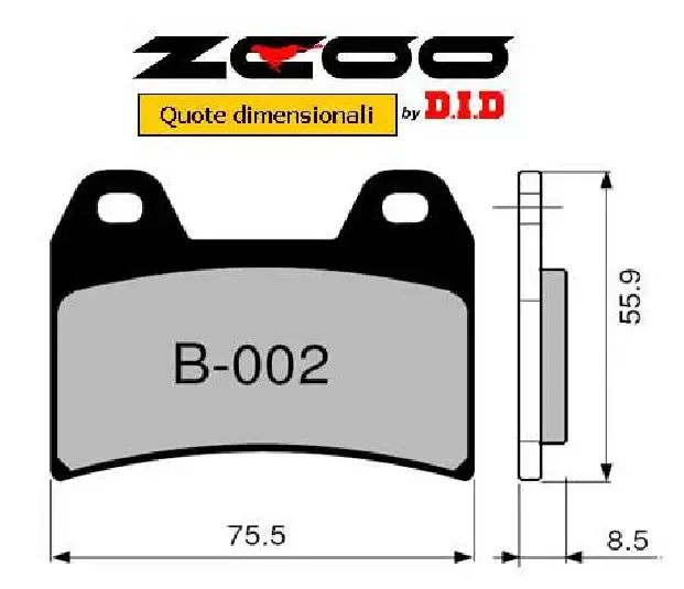 Pastiglie Freno ZCOO 45B00201 mescola EX-C (più pronta) per APRILIA 1 coppia per 1 disco Esclusivo