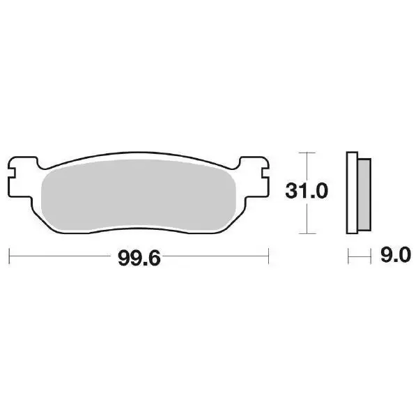Pastiglie Freno Posteriori SBS. MS YAMAHA 250 YP MAJESTY , set per 1 disco Ultimissimo Modello