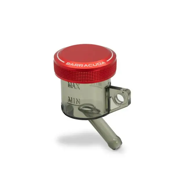 BARRACUDA Vaschetta Liquido freni fumè diametro 30 con Tappo Alluminio Rosso Prezzo Conveniente