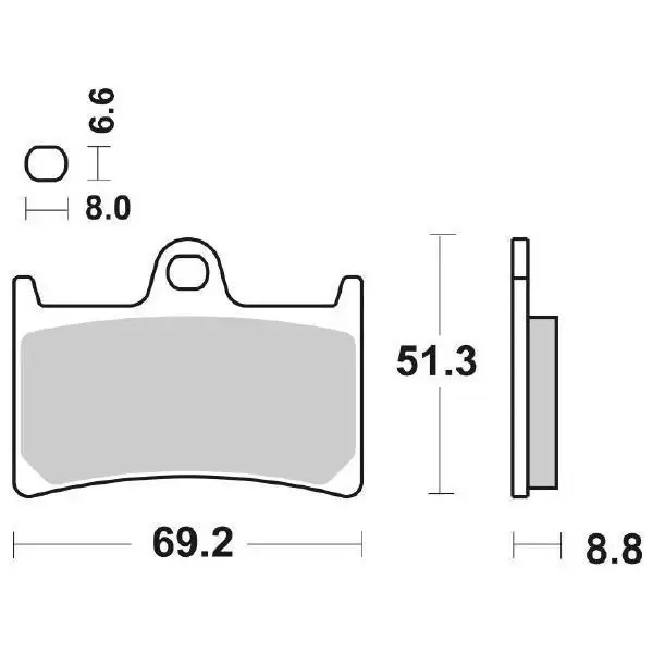Ultima Occasione Pastiglie Freno Anteriori SBS MS YAMAHA 500 T-MAX 08 per YAMAHA T-Max 500 2008-2011